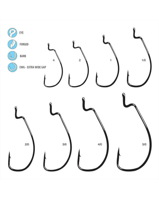 WIDE GAP WORM HOOK
