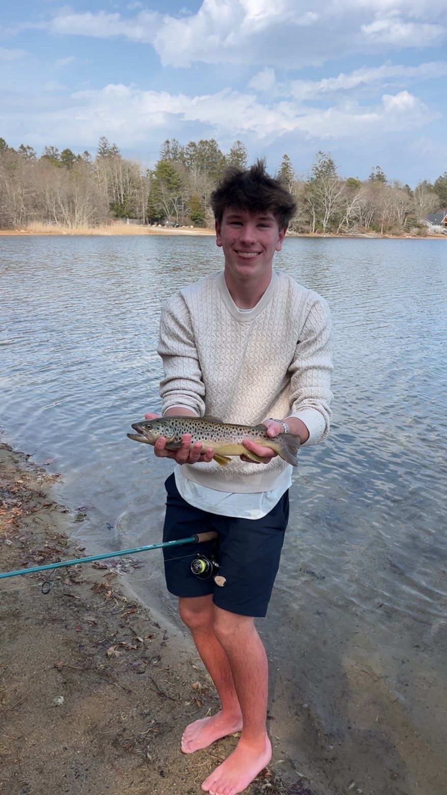 Trout fishing on a Cape Cod pond