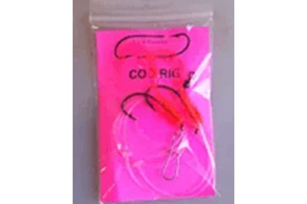 COD RIG - HI/LO w/ FLO ORGANGE GRUB TAILS