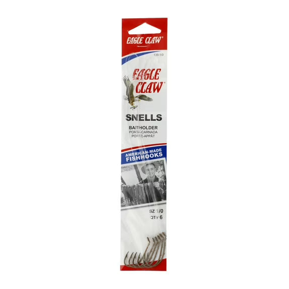 EAGLE CLAW SNELLED HOOKS