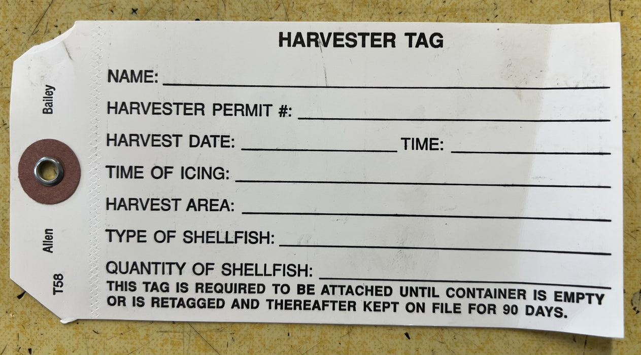 HARVESTER TAG/BOX OF 1000
