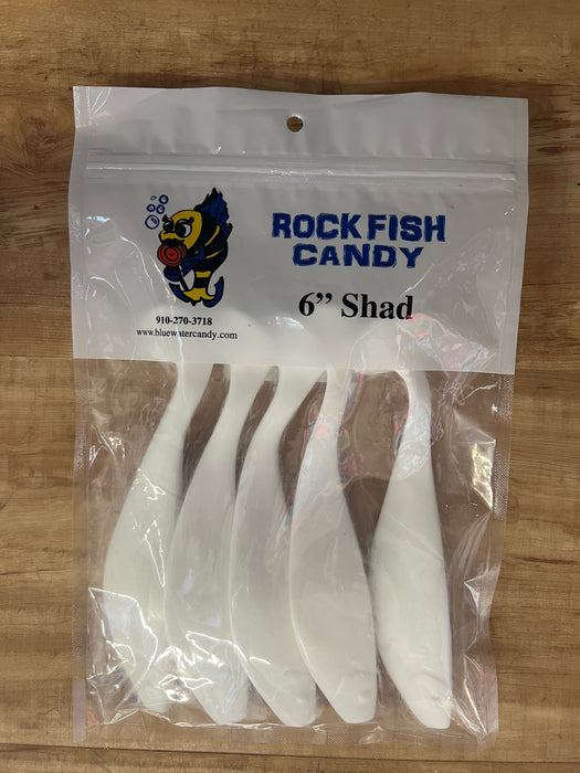 ROCK FISH CANDY 6" SHAD BODY: 5/pk