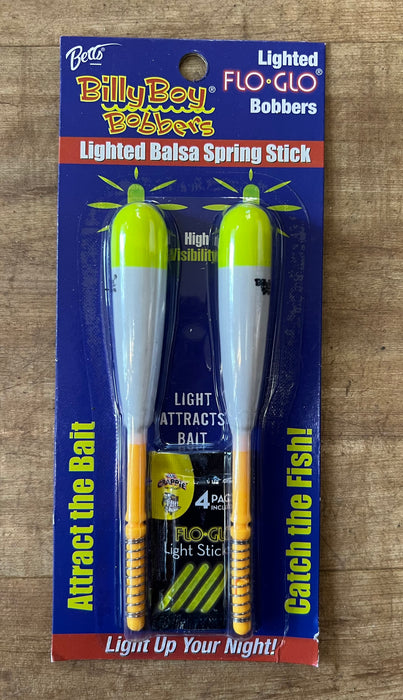 3/8" Pencil Spring Stick Balsa Float With Light Sticks, 2pk