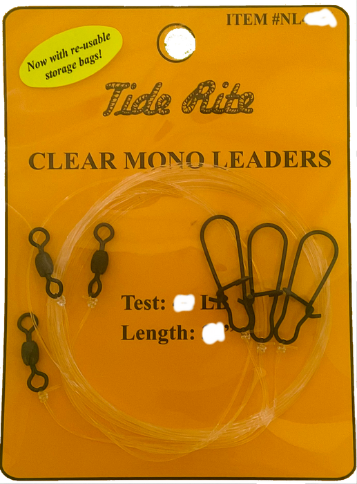 Clear Mono Leaders: 60lb, 24"  (3/pk)