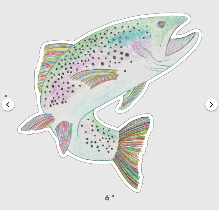 Sticker, Jumping Rainbow Trout