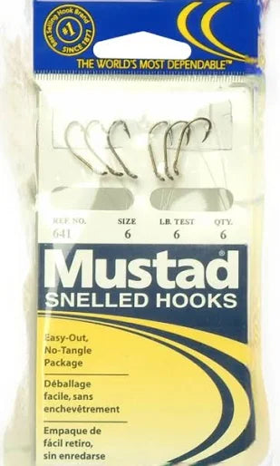 MUSTAD SNELLED HOOKS